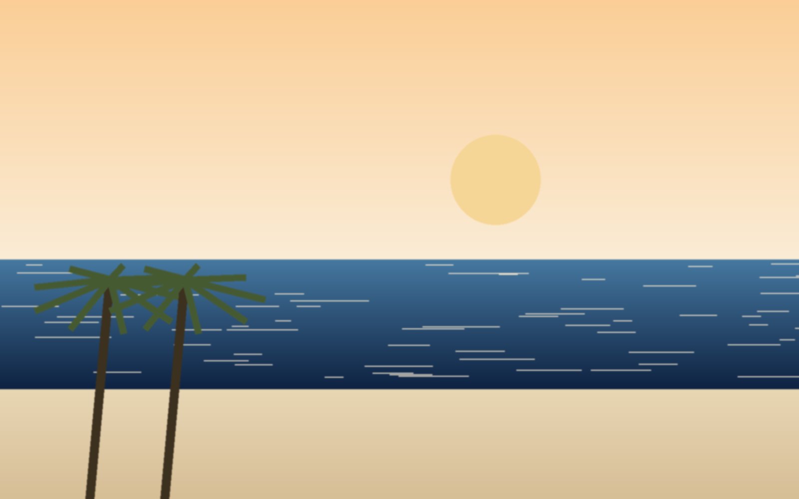 Palm trees and the sea at La Carihuela